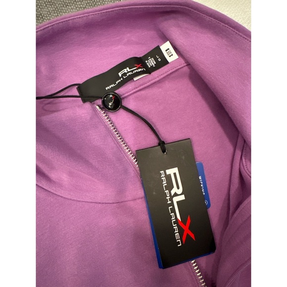 NWT RLX Ralph Lauren purple quarter zip golf sweater women’s sz L - Picture 3 of 6